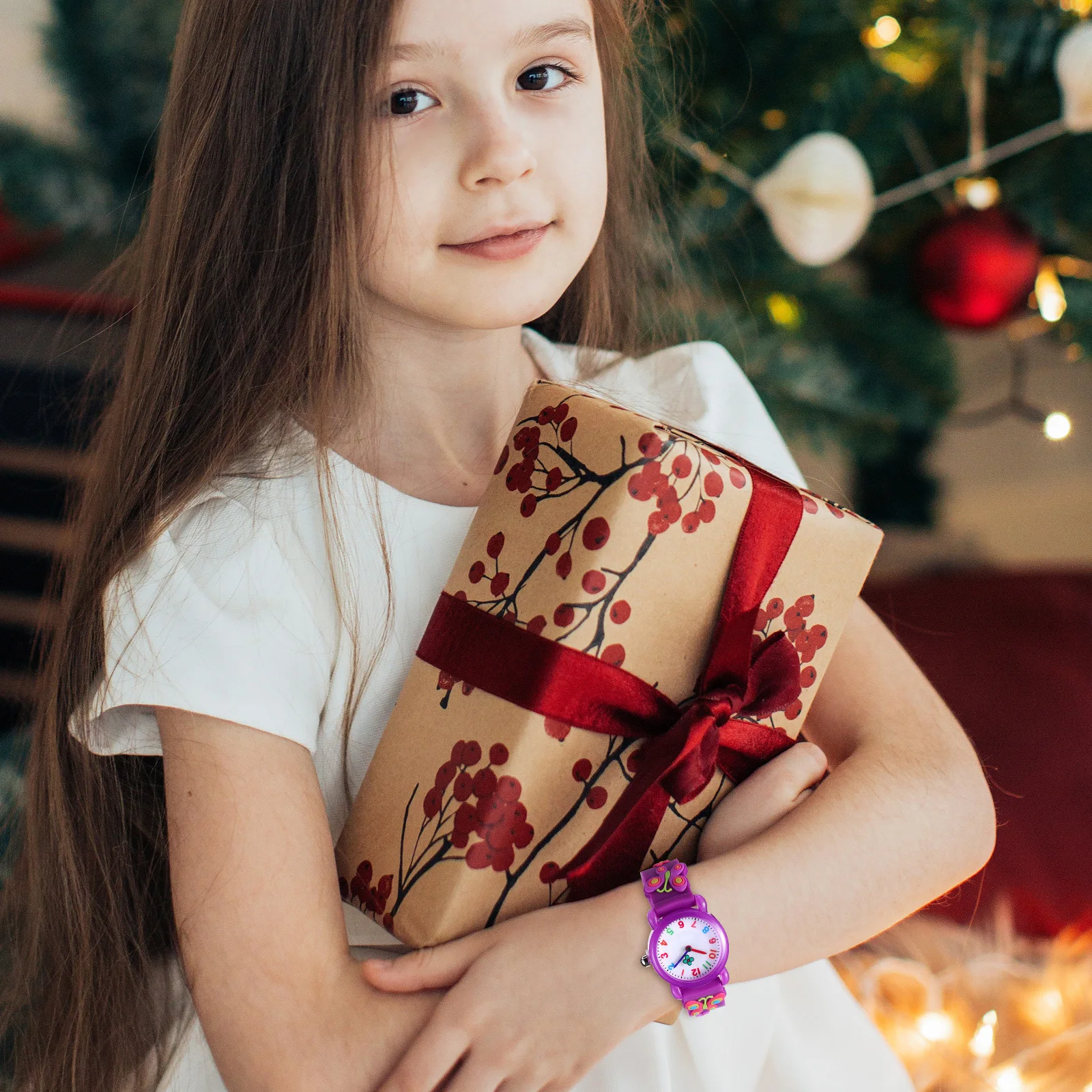 2 قطعة ساعات كرتونية مقاومة للماء للأطفال ثلاثية الأبعاد للأطفال ساعة كوارتز بأرقام عربية #6