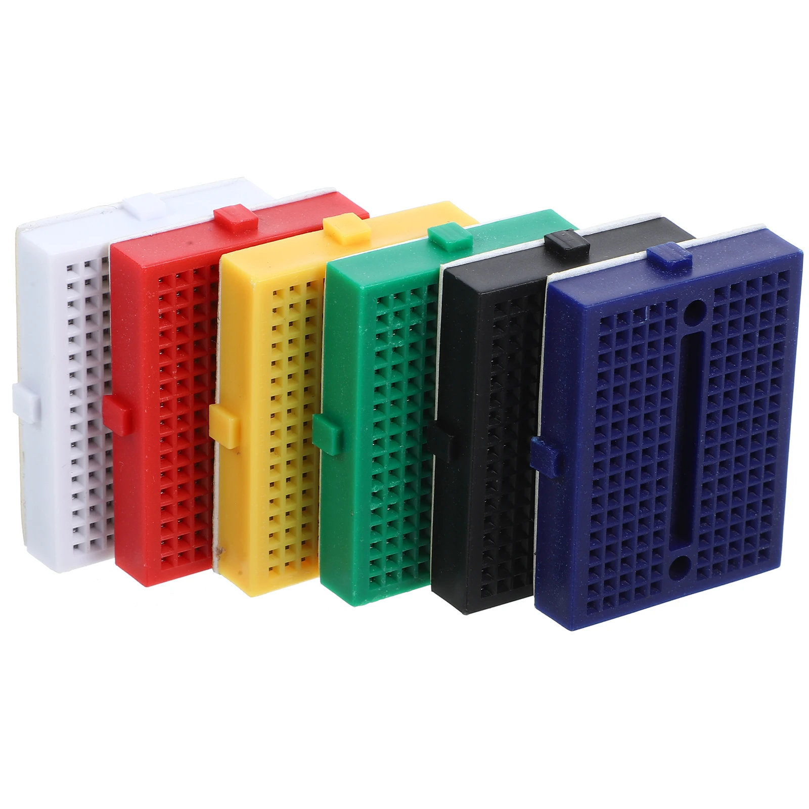 

6Pcs Laboratory Breadboard Mini Solderless Small Breadboard for Science Experiments Firm Pin Fixation Color-Coded Rows