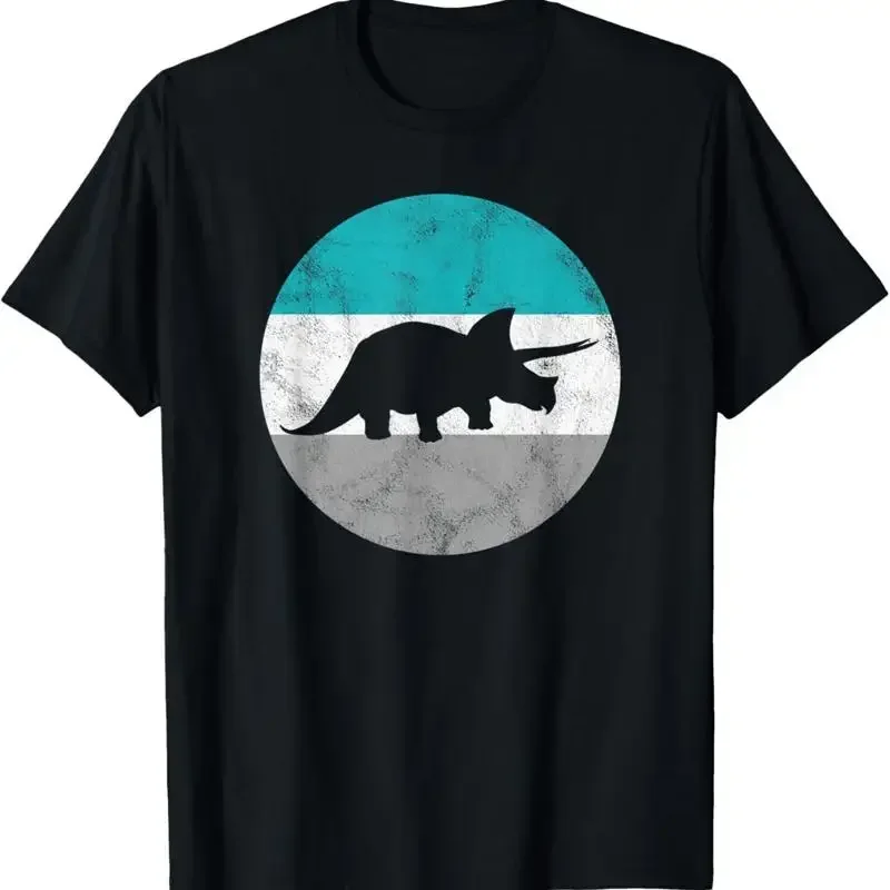 Triceratops Dinosaur Retro For Boys Girls T Shirt
