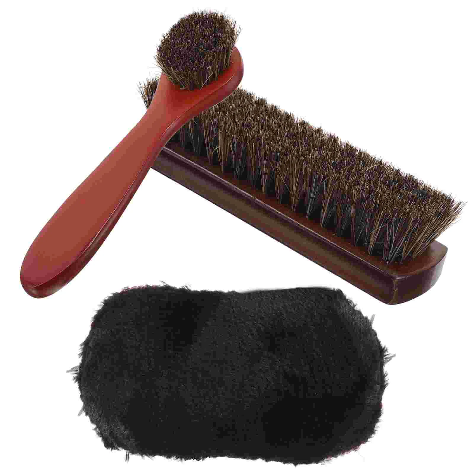 

Shoe Brush Polishing Horse Hair Boot High Gloss Shoes Car Seat Sofa Set Horsehair Black