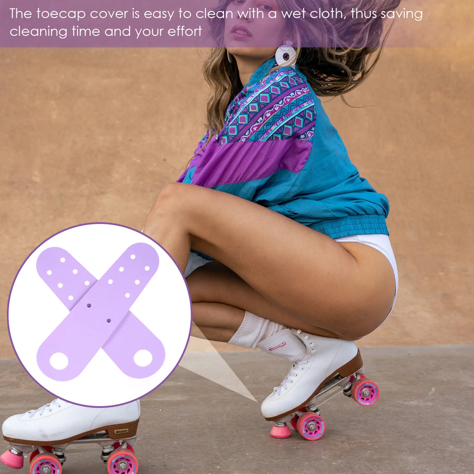 1Pair Premium Toe Caps for Roller Skates Strong Protection Extend Skate Life Stylish Match All Skates Easy Wipe Clean
