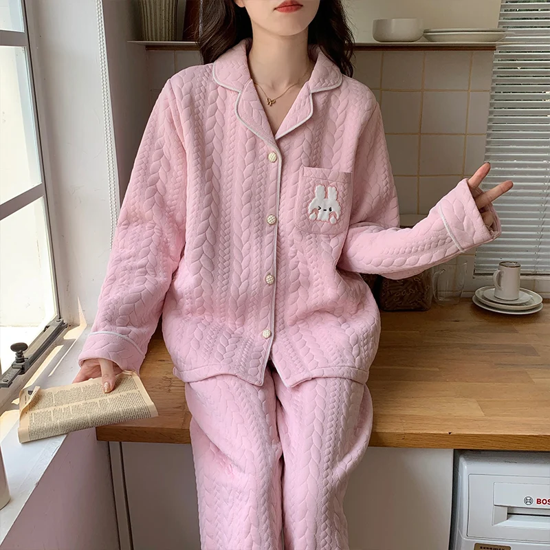 

Pajama For Woman Sets Deluxe Feel Cashmere Elegant Design Upscale Sleep Set Silky Touch Off Shoulder Three Quarter Sleeve Simple