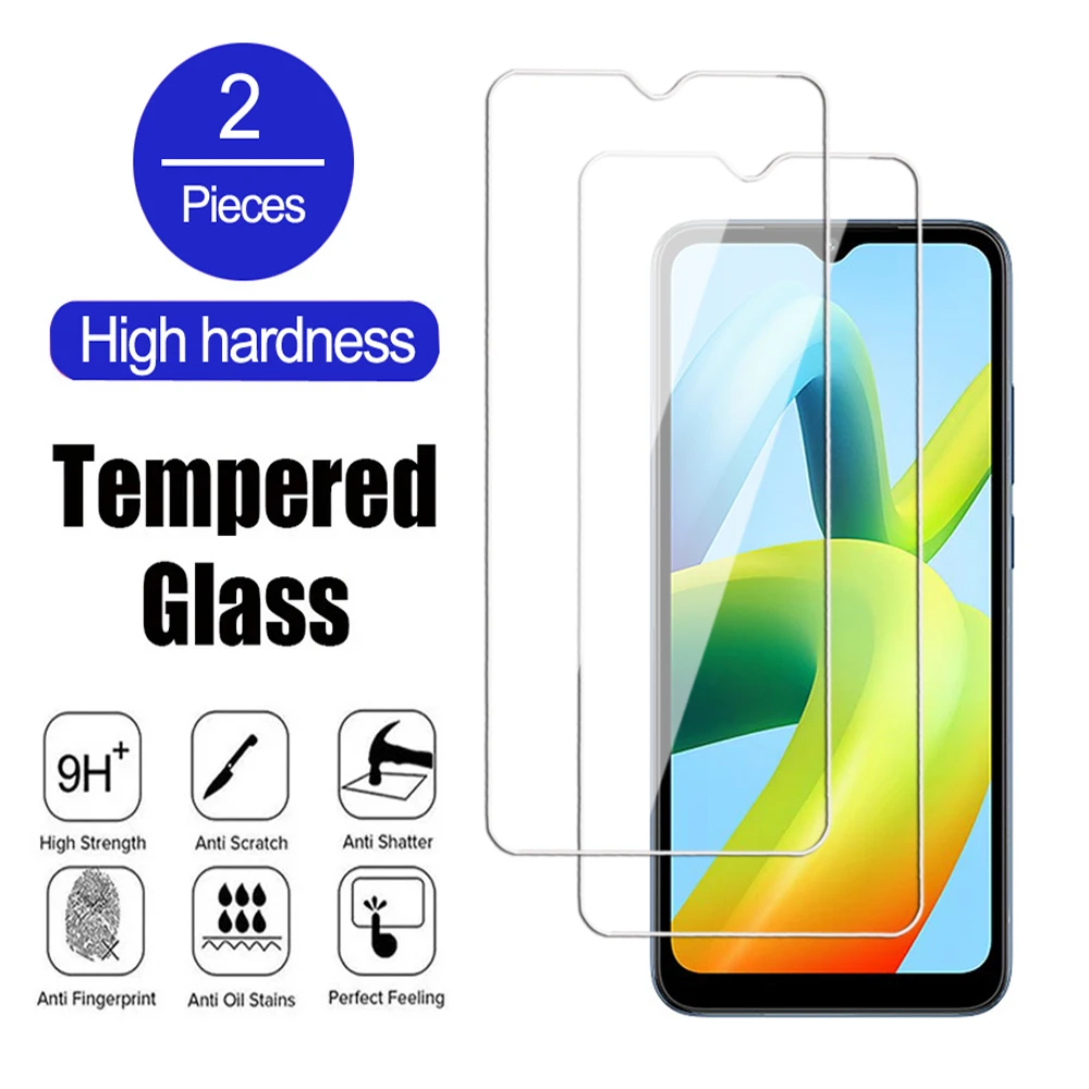 2Pcs Transparent Tempered Glass For Xiaomi Mi POCO C50 C51 C55 C65 F3 F4 F5 Pro Screen Protector For Xiaomi POCO F3 F4 GT Film