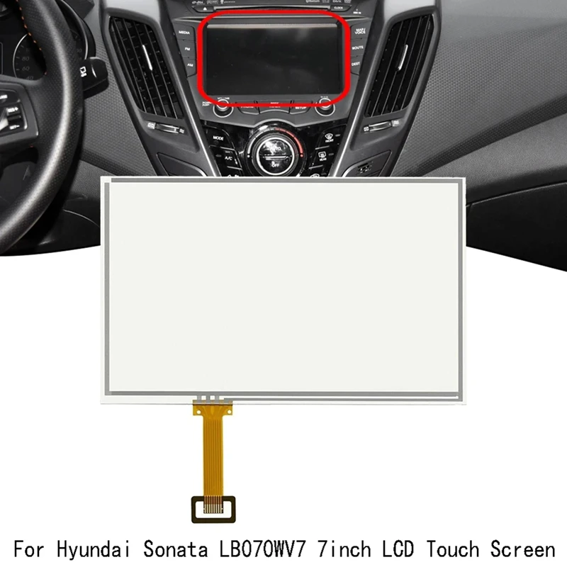 1 Piece New 7Inch Touch Screen Panel 4 Pins Replacement Digitizer As Shown Glass For Hyundai Sonata LB070WV7 LCD Touch Screen