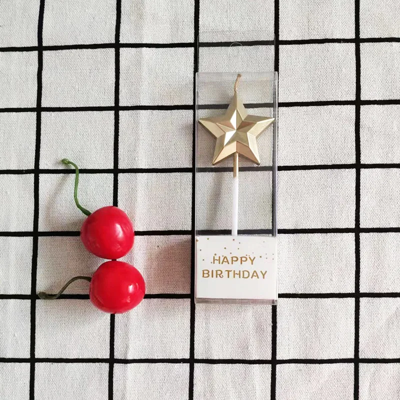 Children\'s birthday candle personality creative hollow star candle bakery birthday supplies cake candle