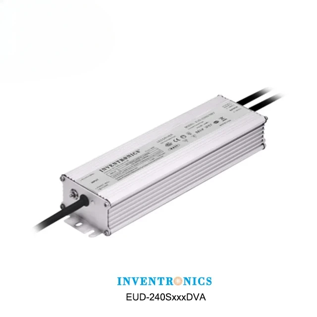 Inventronics EUD Series 240W قابل للبرمجة 0-10V IP67 Led Driver