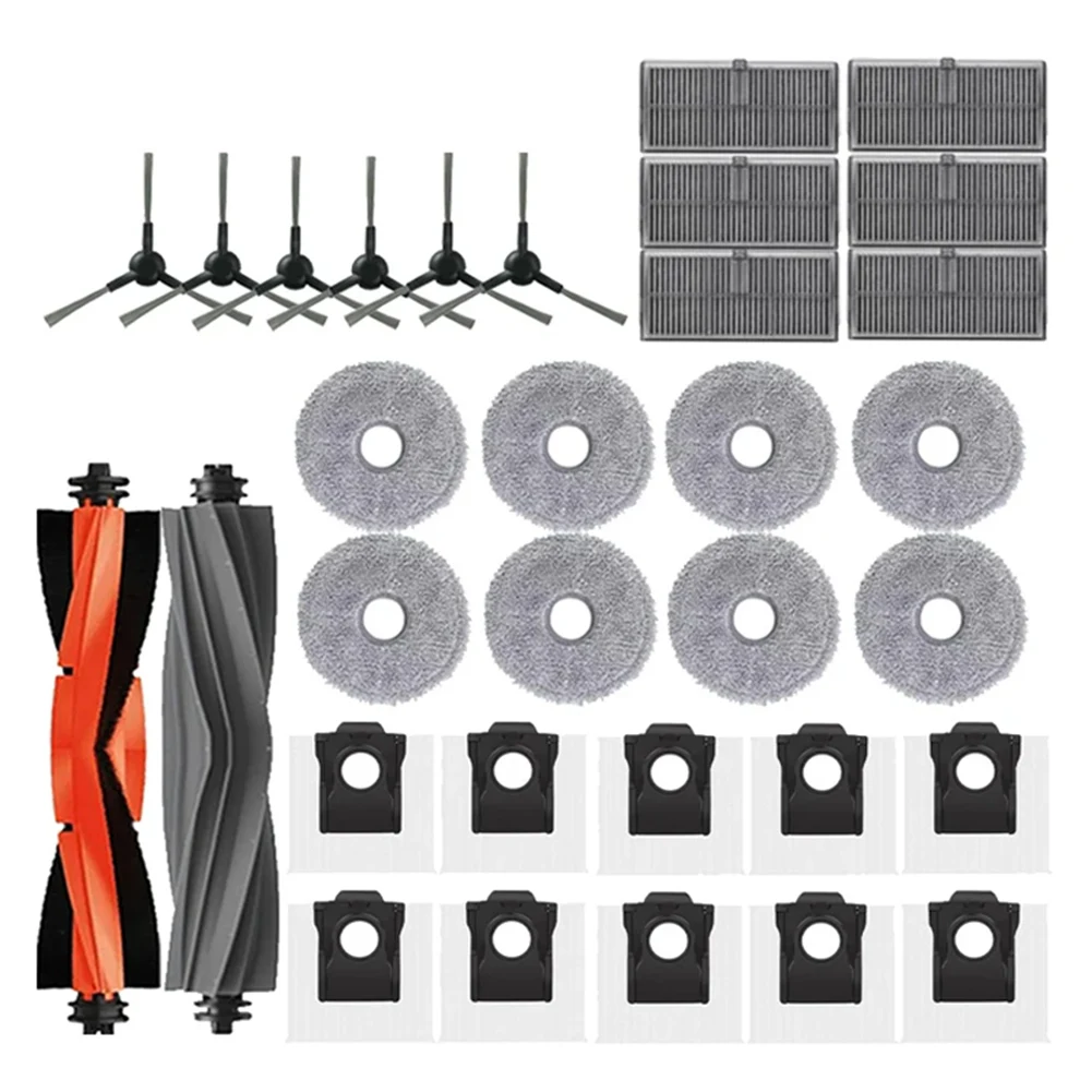 

Для Dreame L10s Pro Ultra Heat, X30 Ultra, X30 Pro Сменные аксессуары для пылесоса Основная боковая щетка Фильтр Мешок для швабры