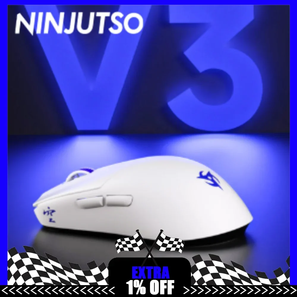 Ninjutso Sora V3 Wireless Mouse 8k AIMNINJA 2PRO 45K PAR2862 300mah E-Sports Gaming Mouse Lightweight PC Gamer Accessories Gift
