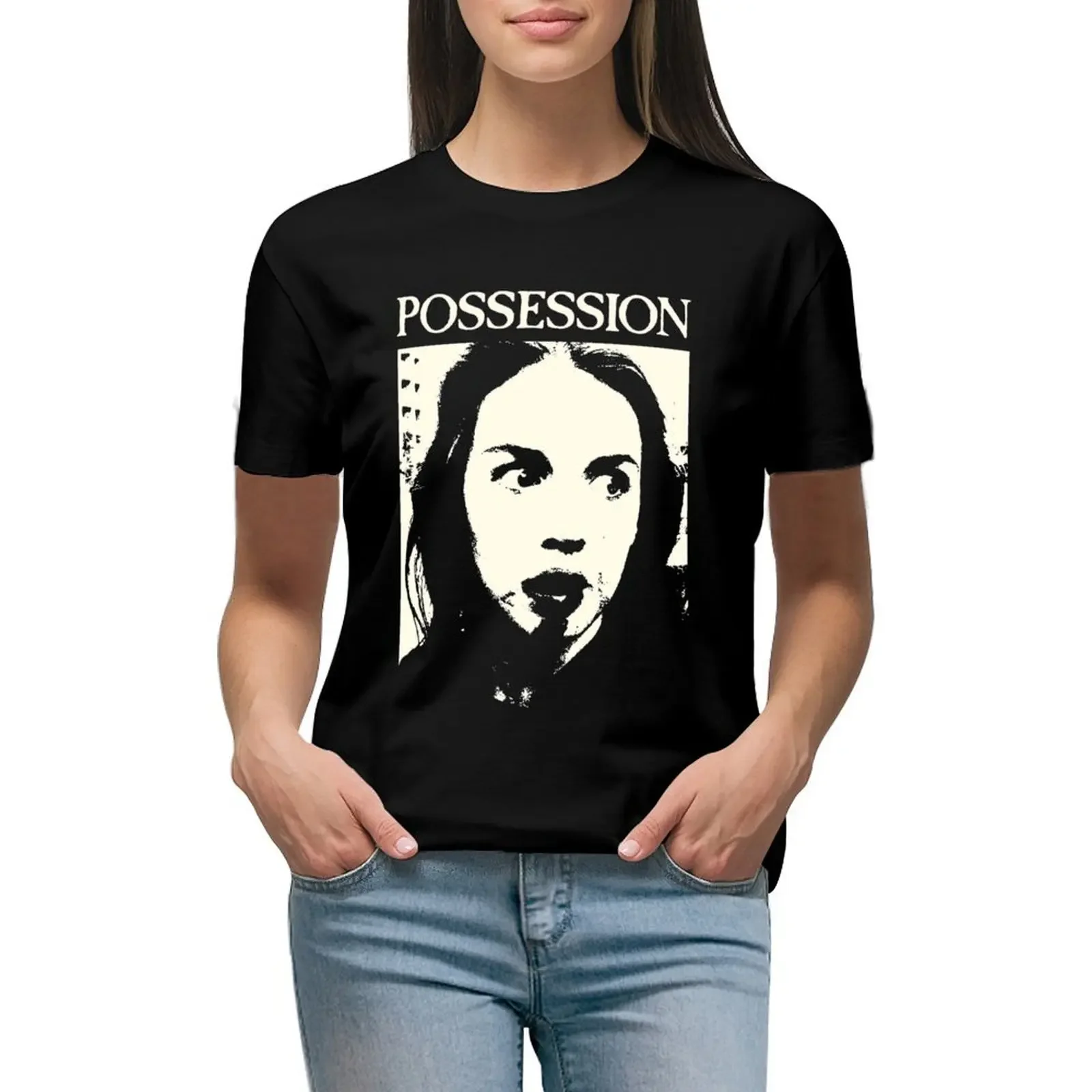 POSSESSION T-Shirt plus size tops plain plus size t shirts for Women loose fit