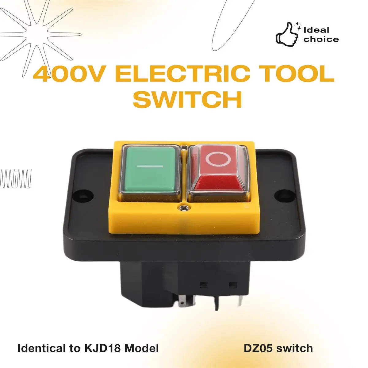 #23S Built-in Switch DZ05 400 V for Various Stationary Power Tools,DZ05 switch,(Plastic)