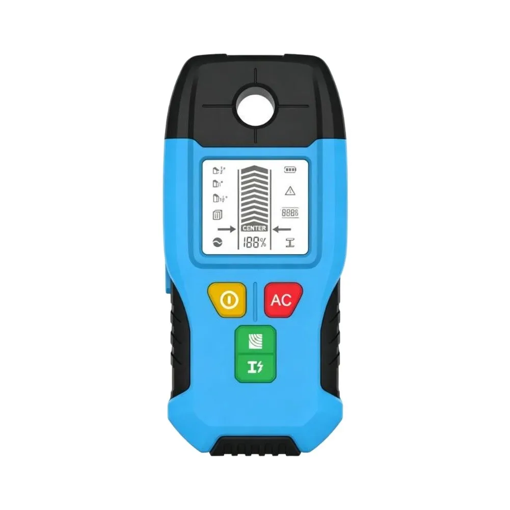 Handheld Tool for Identifying Wood Spacing Metal Content and Electrical Hazards in Drywall Plasterboard and Paneling