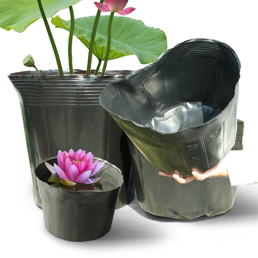Plastic Garden Plants Planting Bag Black No Hole Nutrient Pouch for Vegetable Hydrophyte Lotus Grow Pot Cultivation Container