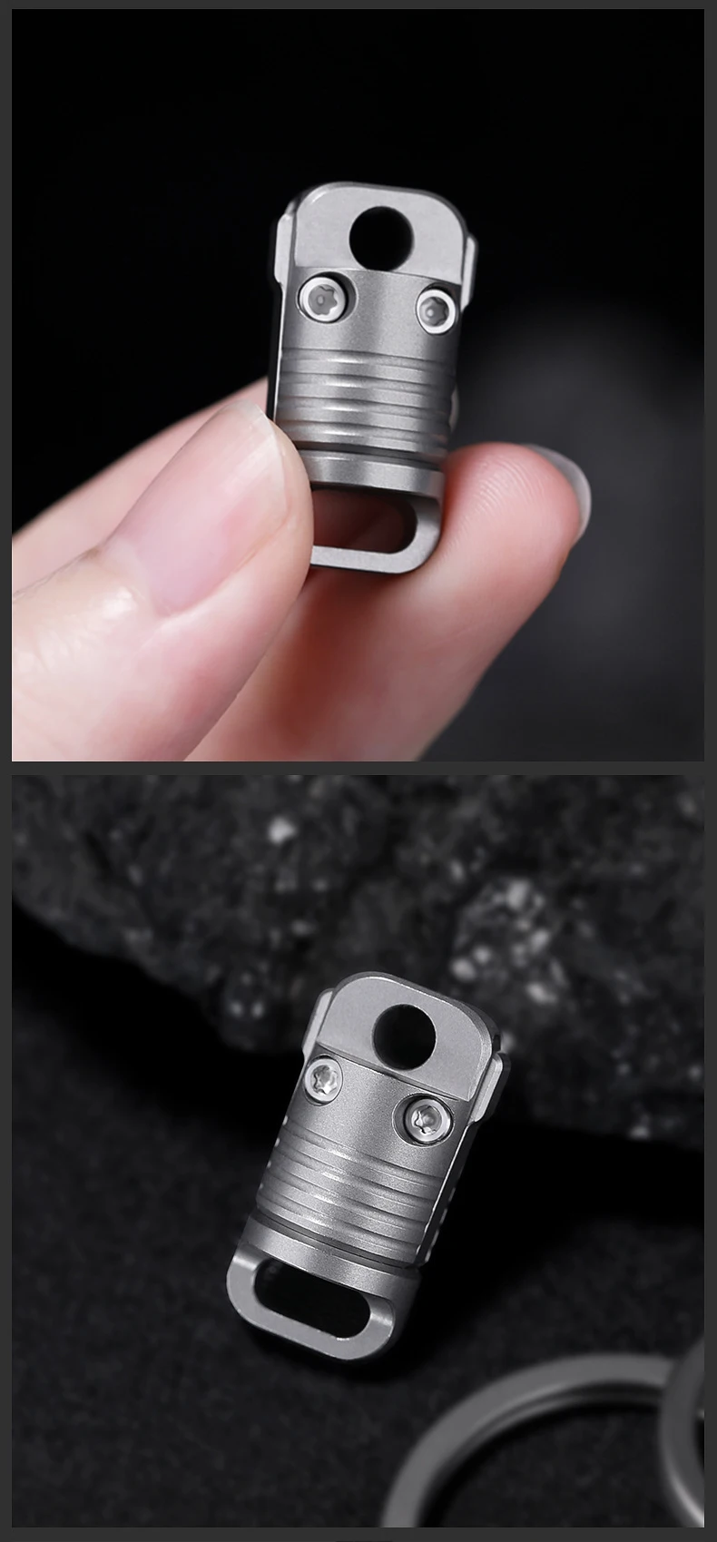 Titanium Alloy Magnet Quick Release Keychain 360° Rotatable Buckle Anti Stripping Dog Walking Buckle Safety Lock Design