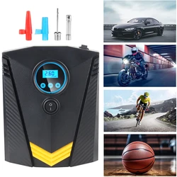 For Auto Car Motorcycles Bicycles DC 12 Volt Tire Accessories Car Air Compressor Pump Tire Inflator Digital Portable 150 PSI