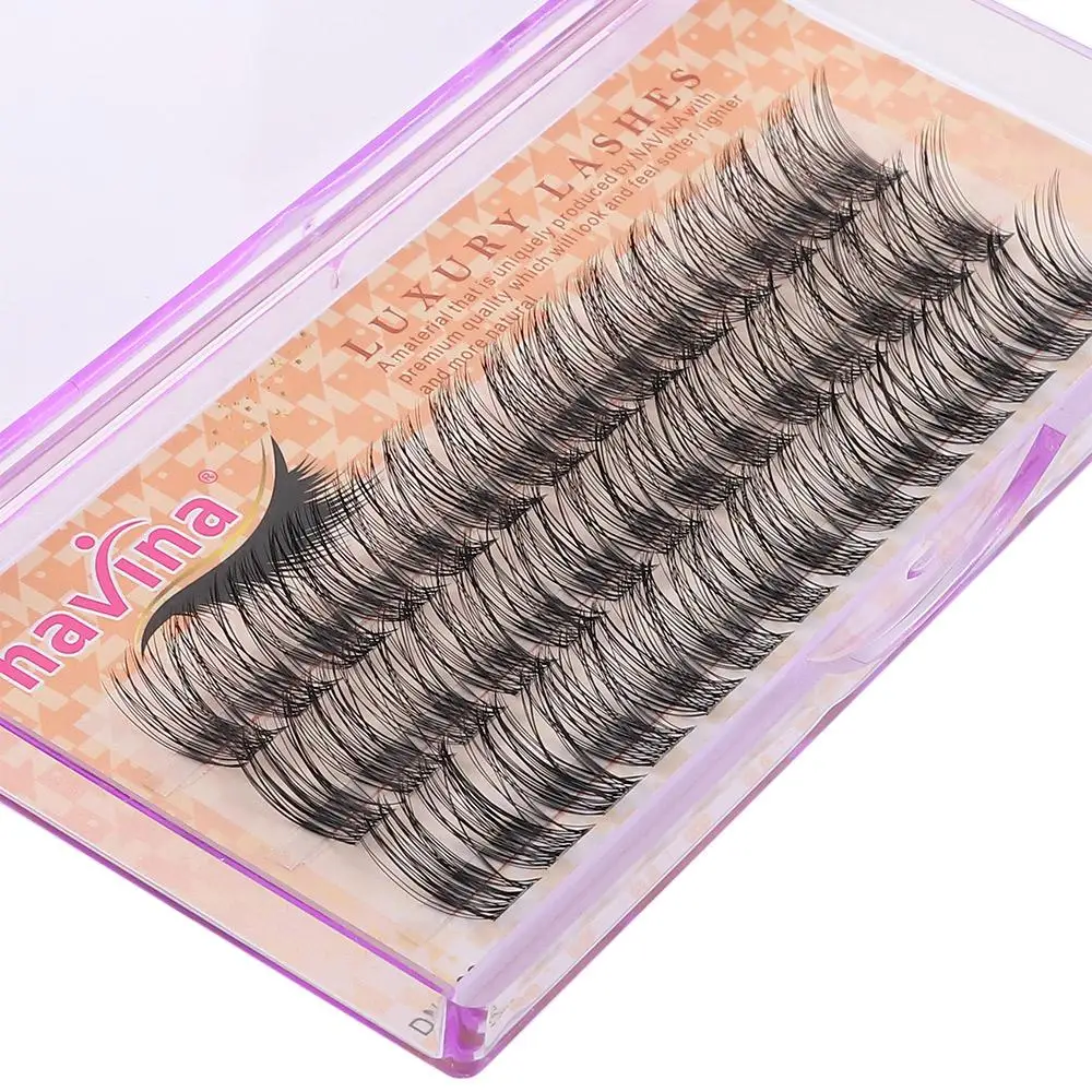 42 Cluster/doos 0,07 Dikte Valse Wimpers Natuurlijke Lange Geknoopt/Knoop Gratis Fuax Nertsenhaar C Krul Handgemaakte Oogmake-up Gereedschap