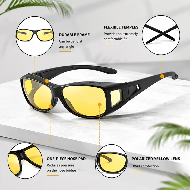 1Pc Unisex Curved‑Frame Sun Glasses, Light‑Weight Anti‑Glare Outdoor Eyewear, High‑Clarity Lens Shades for Driving & Travel Use