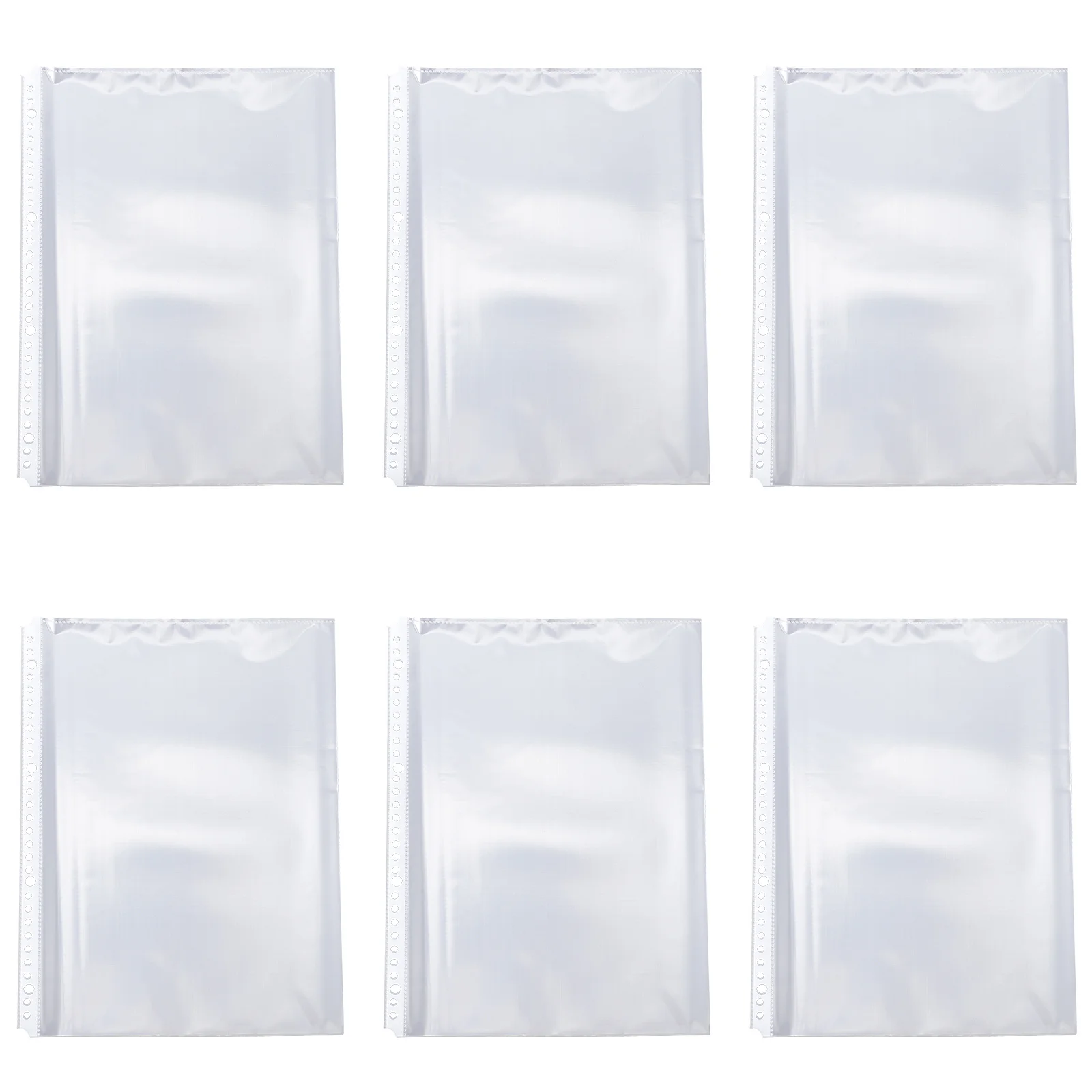 100 peças bolsos transparentes protetores de folhas ecológicas transparentes para arquivos de folhas soltas a4 documentos escolares de escritório
