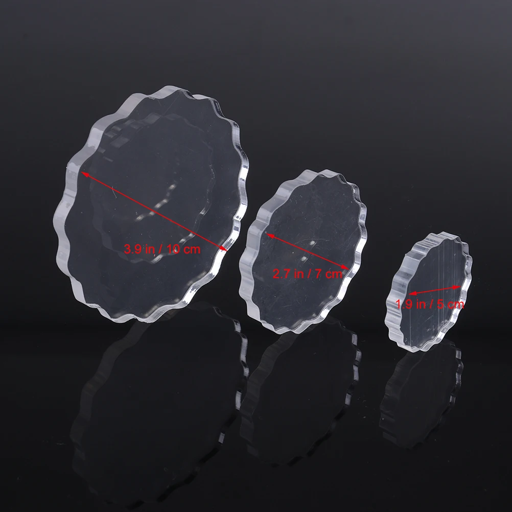 

5 Pcs Seal Board Clear Stamps for Crafting Stamping Block Acrylic Plate Scrapbooking Blank