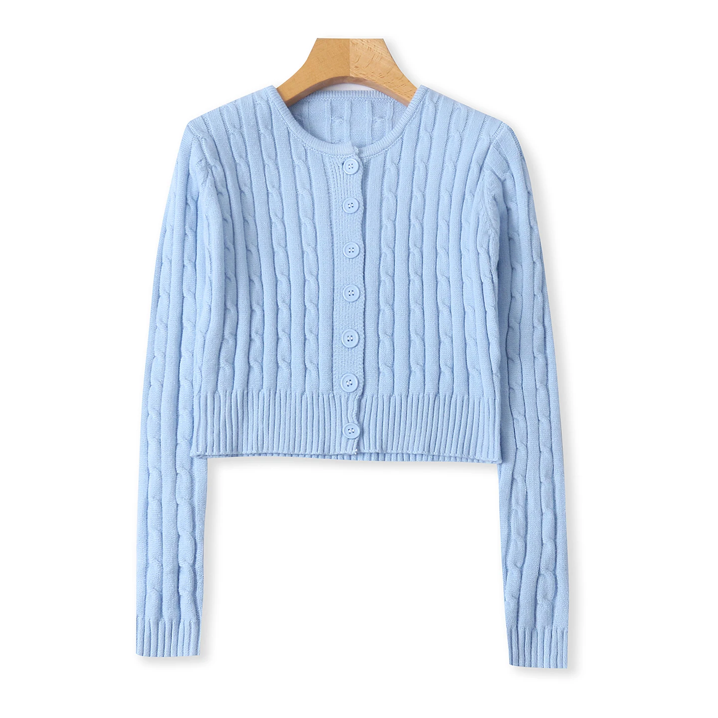 

Вязаный кардиган-свитер ort Svel round Ne Single Button Long Sve Pure Color ort Sle Осенняя новинка Women's Faion