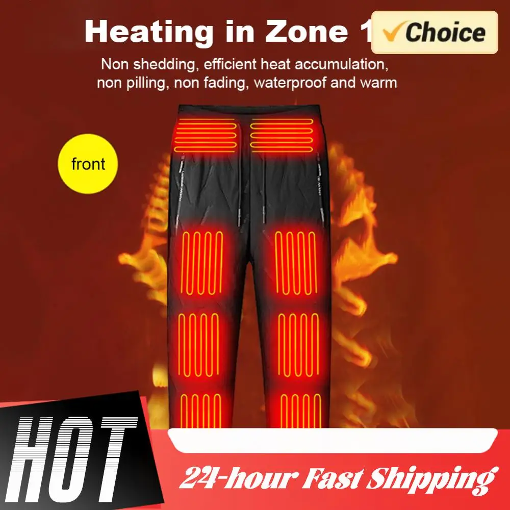 Pantaloni riscaldanti intelligenti da 10 zone Pantaloni riscaldati unisex Pantaloni riscaldati elettrici invernali Abbigliamento scaldino elettrico caldo per esterni