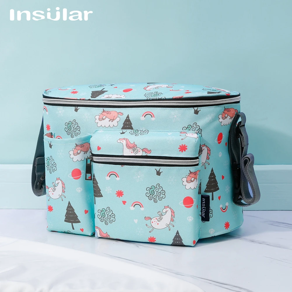 Insular Mummy Bag Stroller Hanging Bag Diaper Bag Multifunctional Large Capacity Portable Milk Bottle Storage Portable