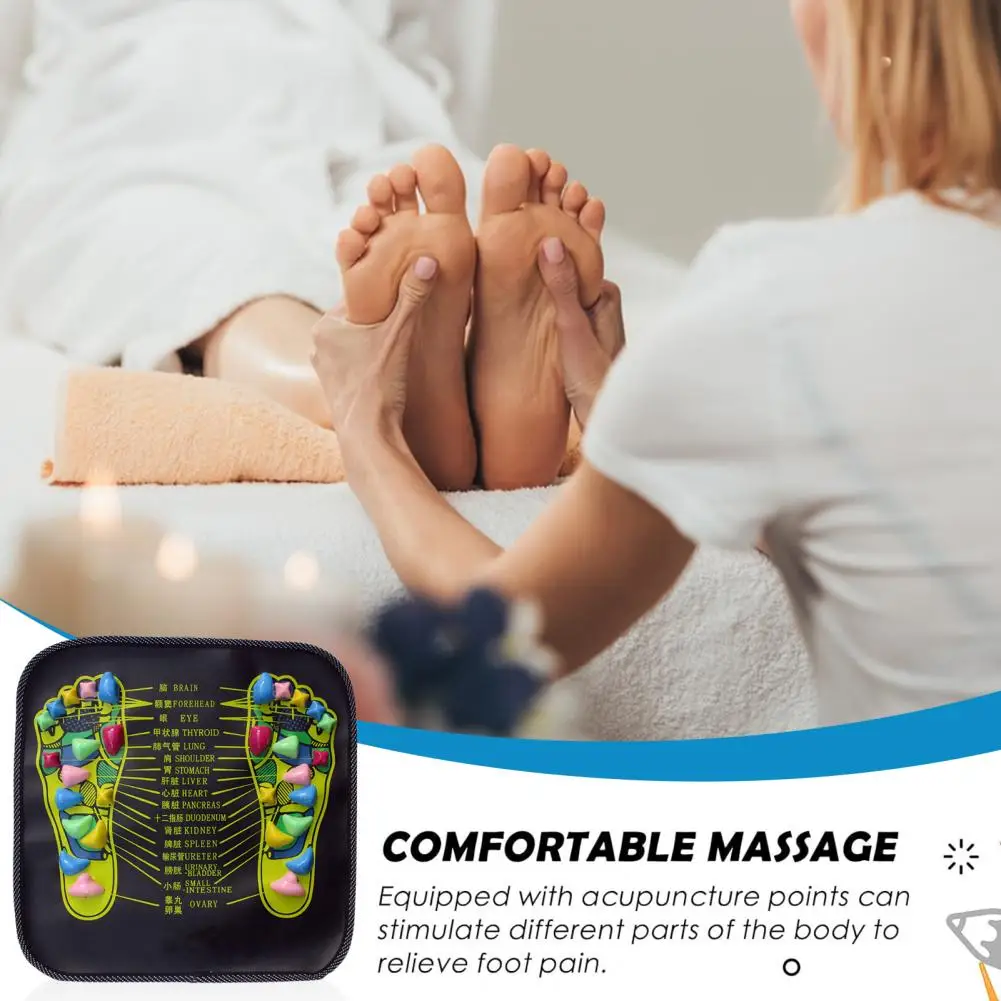 35/70cm Foot Reflexology Massager Mat Feet Pain Relief Muscle Relaxation Foldable Acupressure Pad Stone Walking Massage Tool