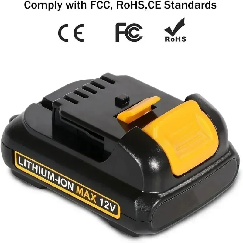 Bateria de substituição de lítio original para Dewalt, Li-ion Power Tools, 12V, 3AH, 18650, DCB127, DCB120, DCB121, DCB119, 1-3pcs