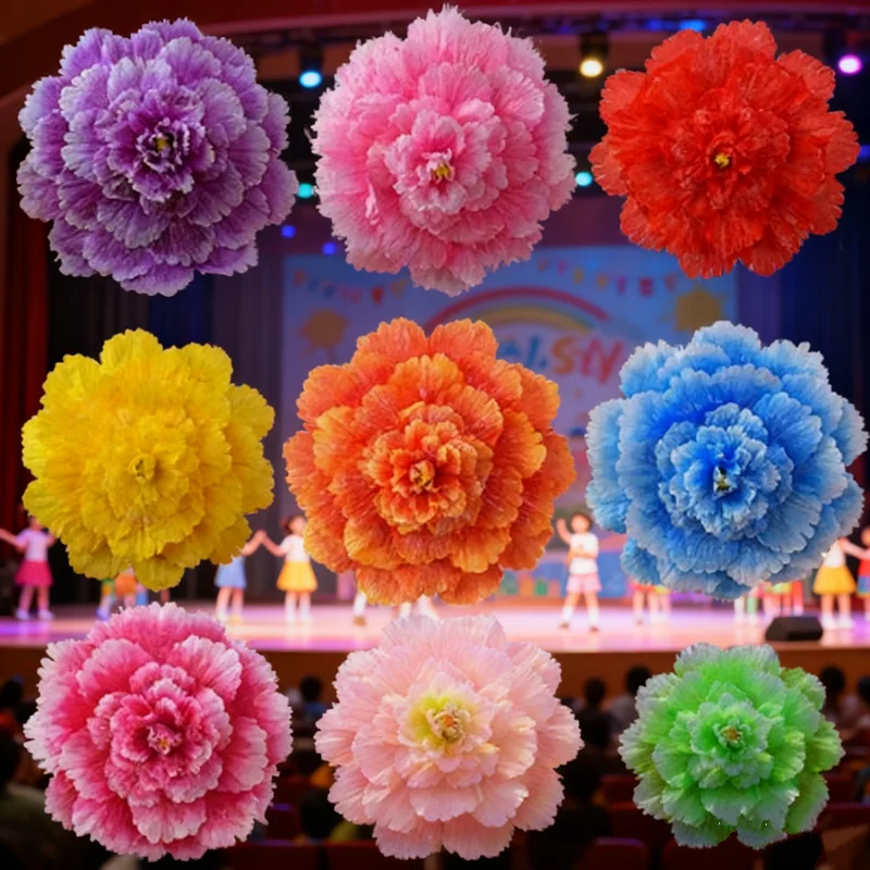 

10pcs70cm Retro Chinese Peony Flower Umbrella for Children Kids Dance Performance Props Wedding Decoration