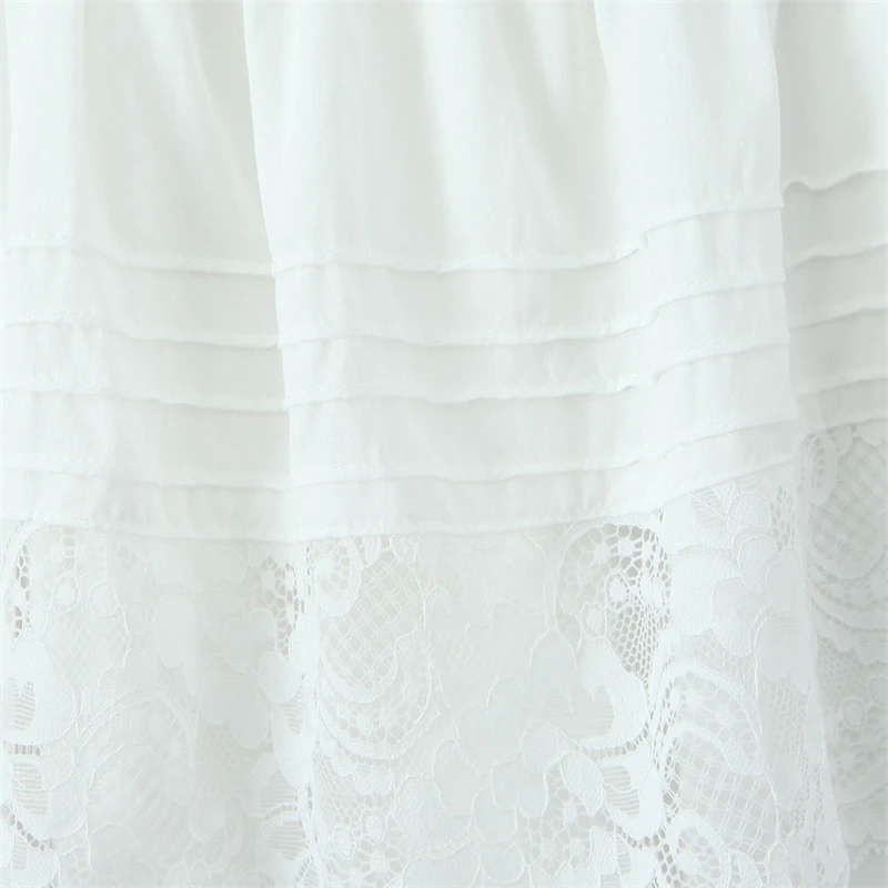 Keyanketian 2025 verão novo vestido de renda halter feminino férias vento slash neck fino cinta espaguete em camadas babados mini vestido