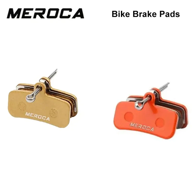 MEROCA Hydraulische Bremsbeläge 4-Kolben MTB Fahrrad für Saint M810 M820 Zeem640 DS-01E Metall-Bremsbeläge MS-01E Harz-Bremsbeläge