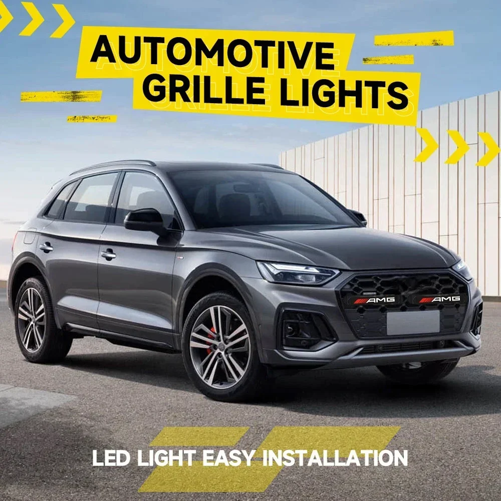 

Car Mid-Net LED light Front Cover Grille Lamp Emblem Decor For Mercedes Benz C300 C250 C350 C Class W203 W204 C63 C180