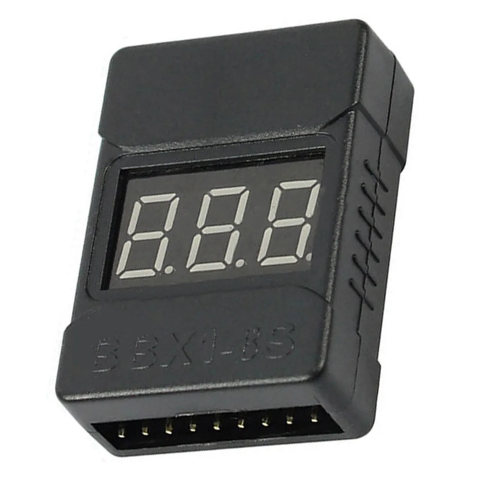 High Precision 1 8S Lipo/Li ion/Fe Battery Tester Voltage Meter Buzzer Alarm Essential Tool for Battery Health Monitoring