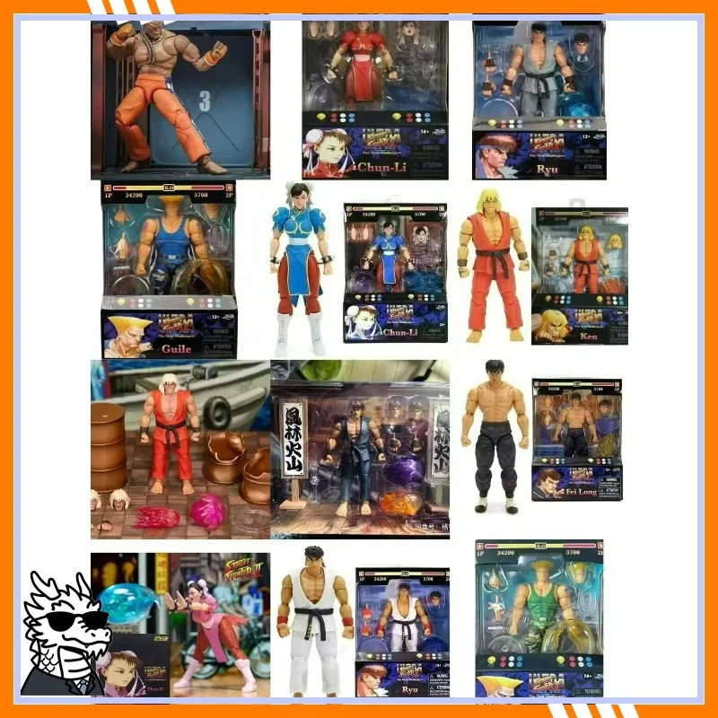

In Stock Jada Toys Ultra Street Fighter II M.Bison Dhalsim Violent Ken RYU Guile 6" Inch Character Model Toy Gift Collection