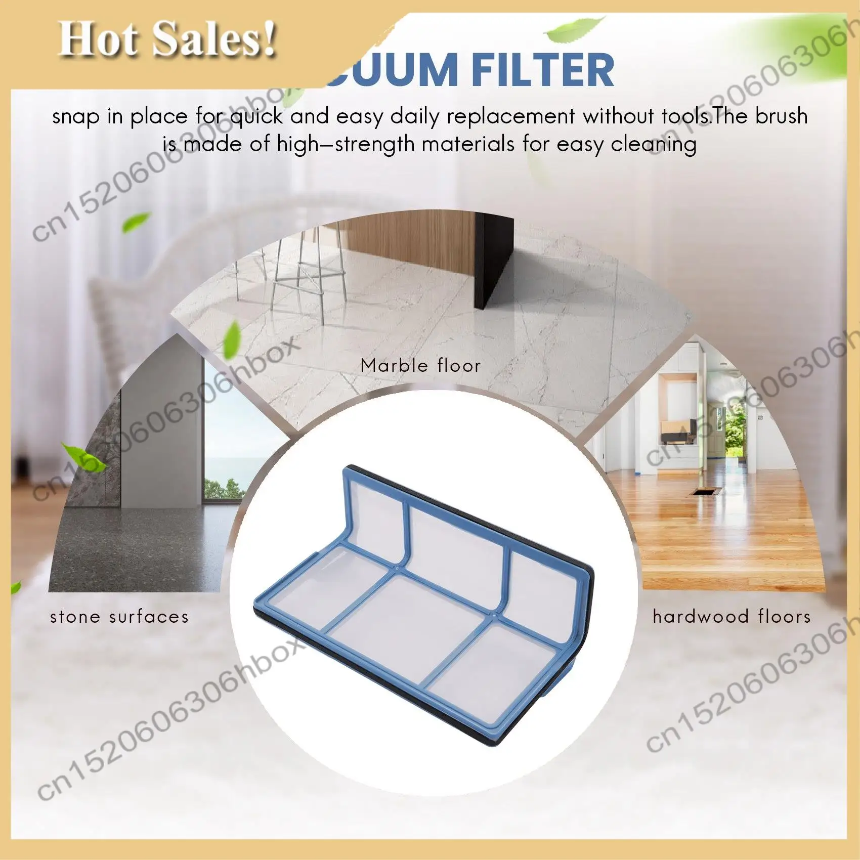 -Pengganti Kit Filter Vakum HARAPAN untuk Vakum Robot Ilife V3 V3S V5 V5S, Filter Penyedot Debu Robot Pro dan 6 Sikat Samping A