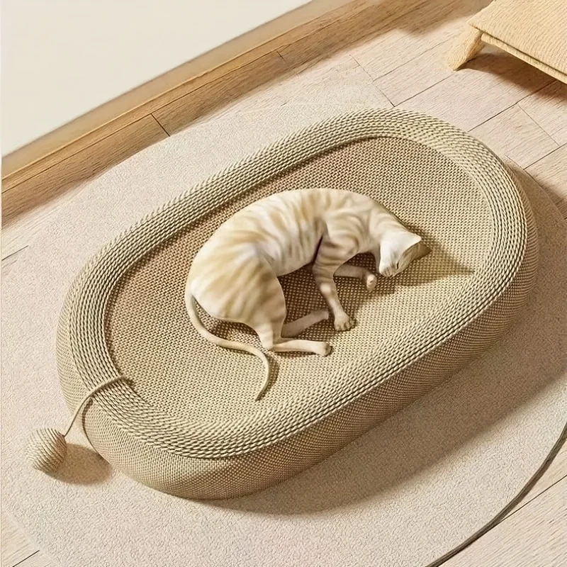 2-in-1-Kratzbrett und Katzentoilette – multifunktionale Katzenmöbel mit Pfotenpflegesoße, ganzjähriges Design zum Kratzen
