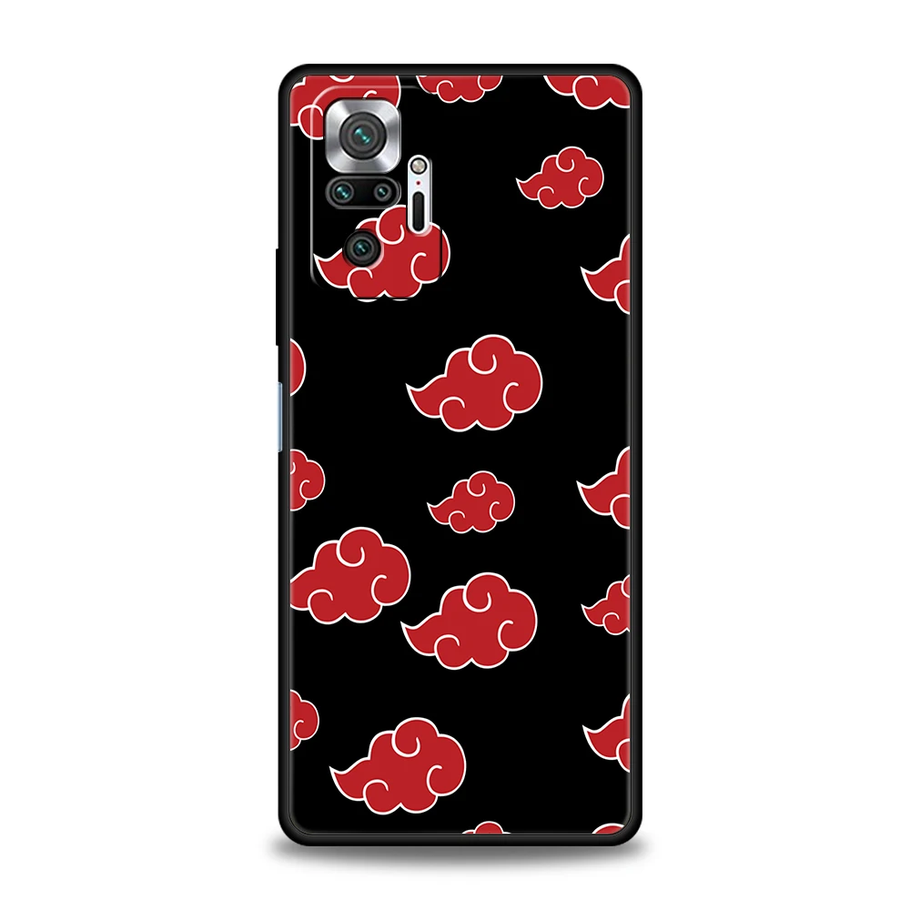 A-Akatsuki Cloud Phone Case Cover for Redmi 13C 10C Note 13 12 10 11 Pro Plus 7 8T K40 K50 Gaming Pro Plus 5G Soft Shell Capas