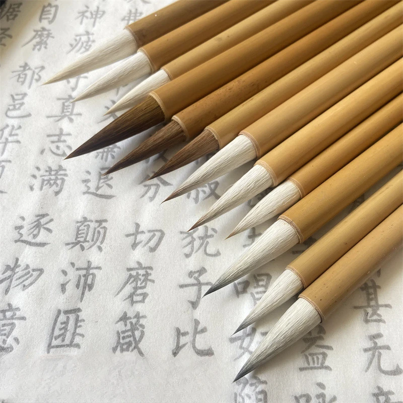 Weasel Hair Writing Brush Bamboo Handel Watercolor Painting Hook Line Pen Calligraphy Painting Calligraphy Practice Supply