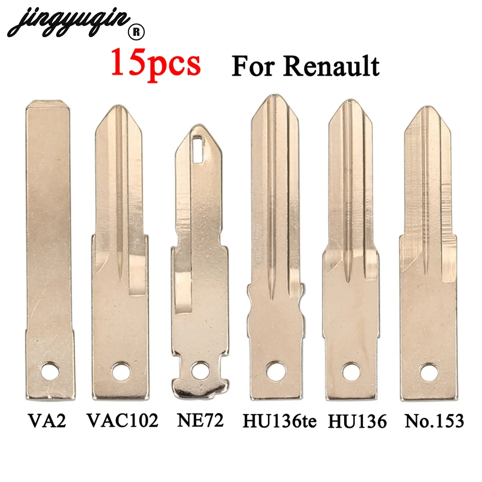 jingyuqin 15pcs For Renault Trafic Vivaro Primastar Movano Dacia Kangoo VA2 VAC102 NE72 Blade fob