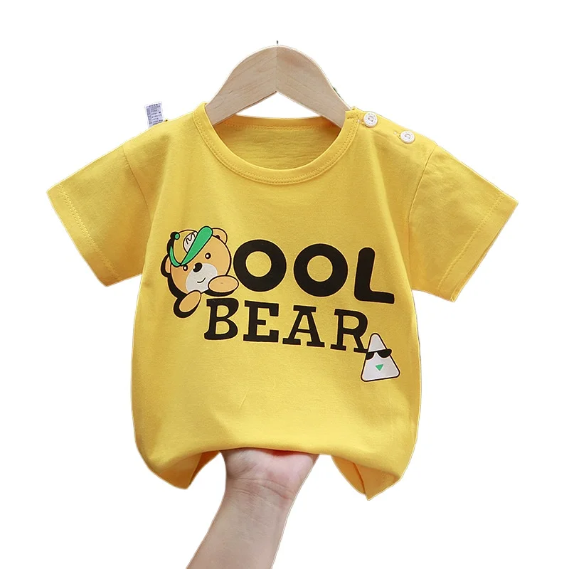 Cute Children Clothes Kids Summer Fashion T-shirt Baby Boys Cartoon Tshirts Toddler Girls Short Sleeve Casual Tops 2024 키즈옷