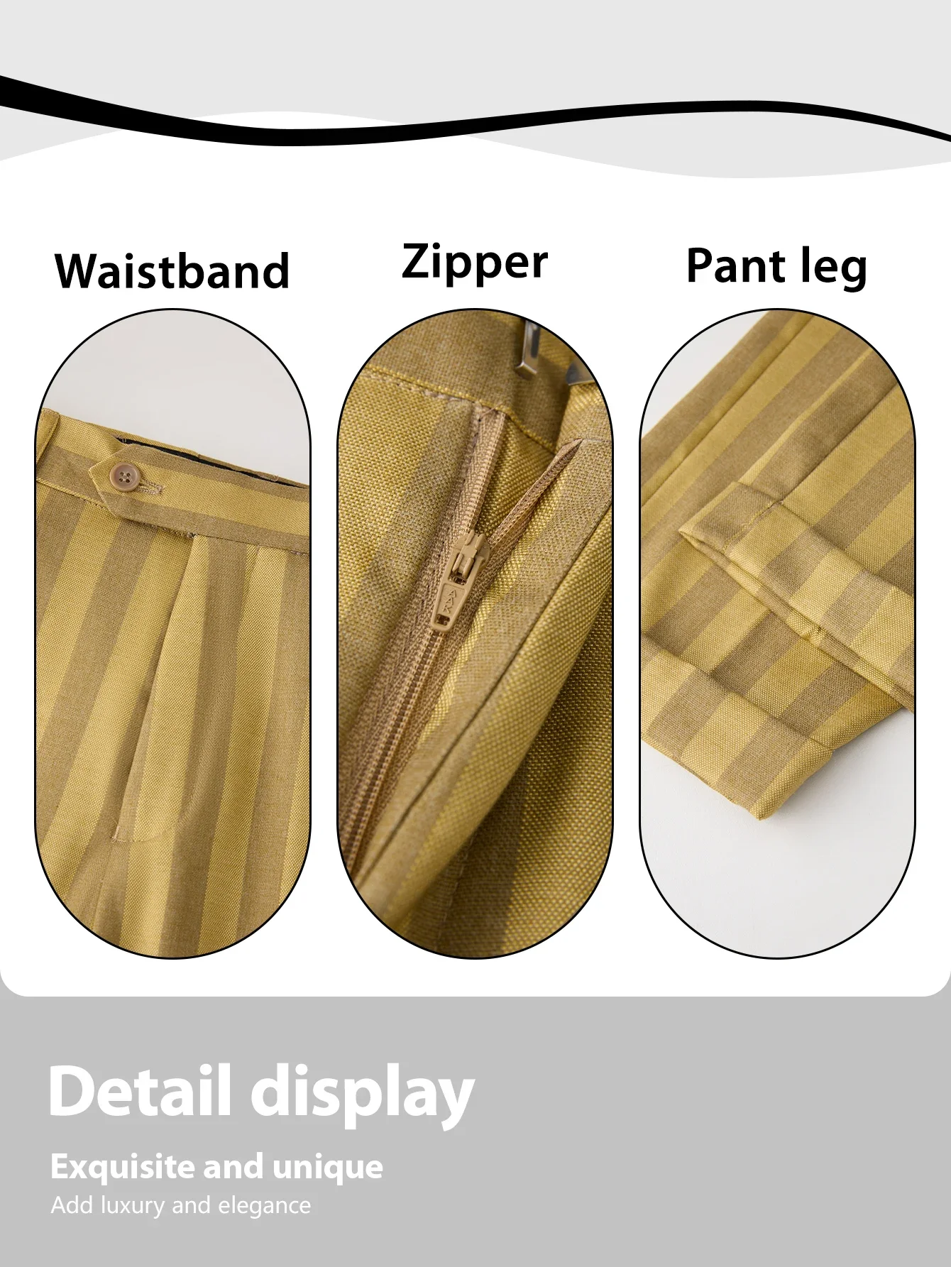 Traje de 2 Piezas para Hombre Slim Fit Rayado Cruzado Solapa de Pico Chaqueta Pantalones Cintura Elástica Boda Fiesta Graduación Esmoquin Estilo Moderno Elegante Mezcla de Rayón Confortable de Alta Calidad Premium 2026