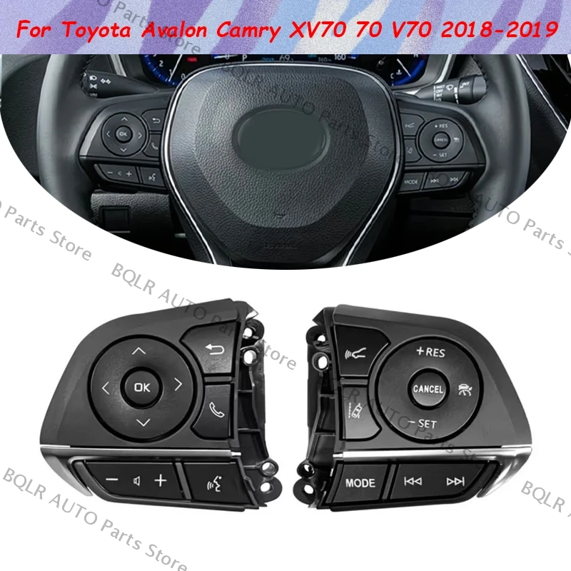 

Кнопки круиз-контроля на руле, переключатель Bluetooth-кнопка на руле для Toyota Avalon Camry XV 70 V70 2018 2019