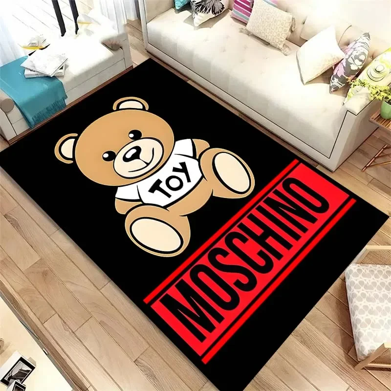 3D M-Moschinos logo Printed Carpet Living Room Bedroom Carpet non-slip Door Mat home bedroom decor outdoor rug Birthday Gift