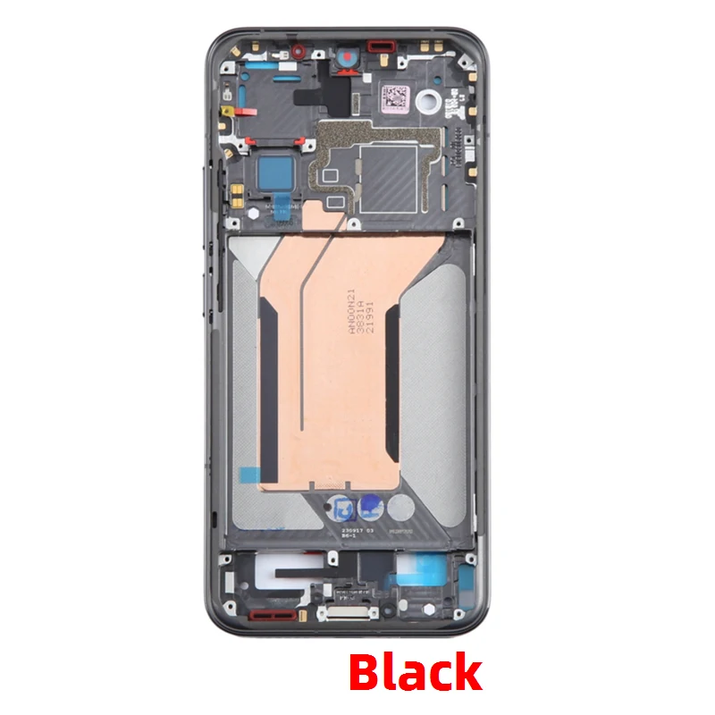 For Xiaomi 14 Mi14 LCD Front Frame Housing Middle Bezel Chassis With Side Buttons Smartphone Repair Parts.