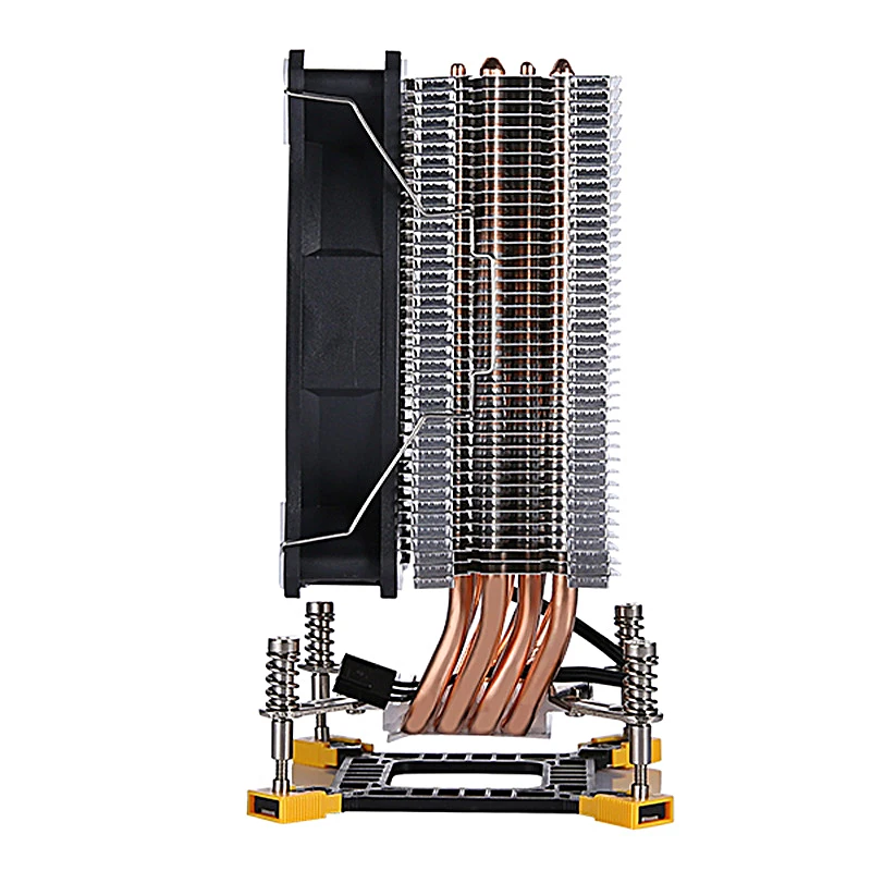 Imagem -04 - Qiuzaim-ventilador de Refrigeração a ar Eficiente Cpu Lga115x 1200 1700 1356 i3 i5 i7 3pin ou 4pin Ventilador 120 mm Heat Pipe Instalando