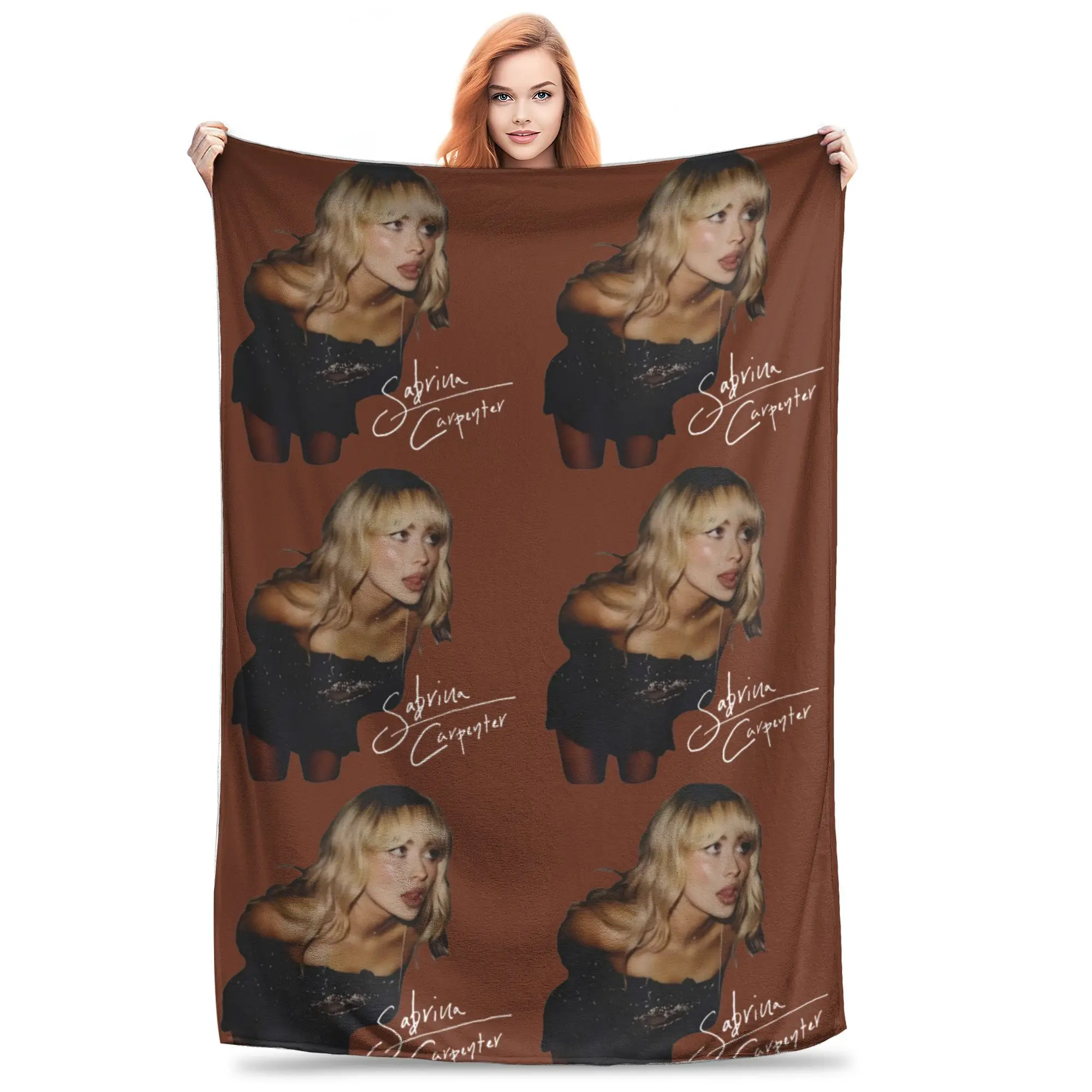 The Sabrina Carpenter Eras Tour 2024 Blankets Velvet Decoration  Multi-function Warm Throw Blankets for Home Travel Rug Piece