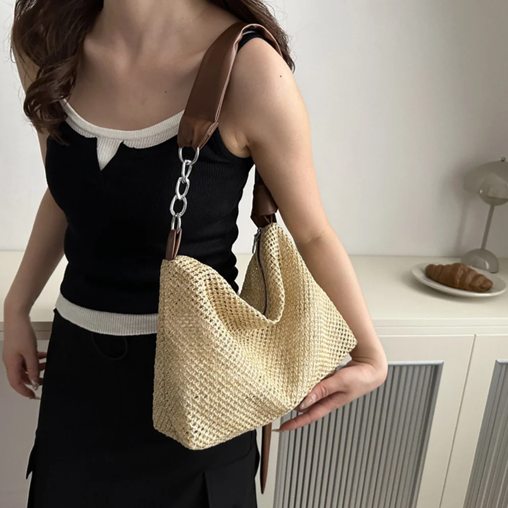 

Fashion Large Capacity Shoulder Bags Vintage Simple Crossbody Bags Durable Multifunctional Messenger Bag Summer