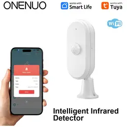 ONENUO Tuya WiFi Security Burglar Alarm Infrared Movement Human PIR Motion Sensors Detector Smart Life PIR Home Security