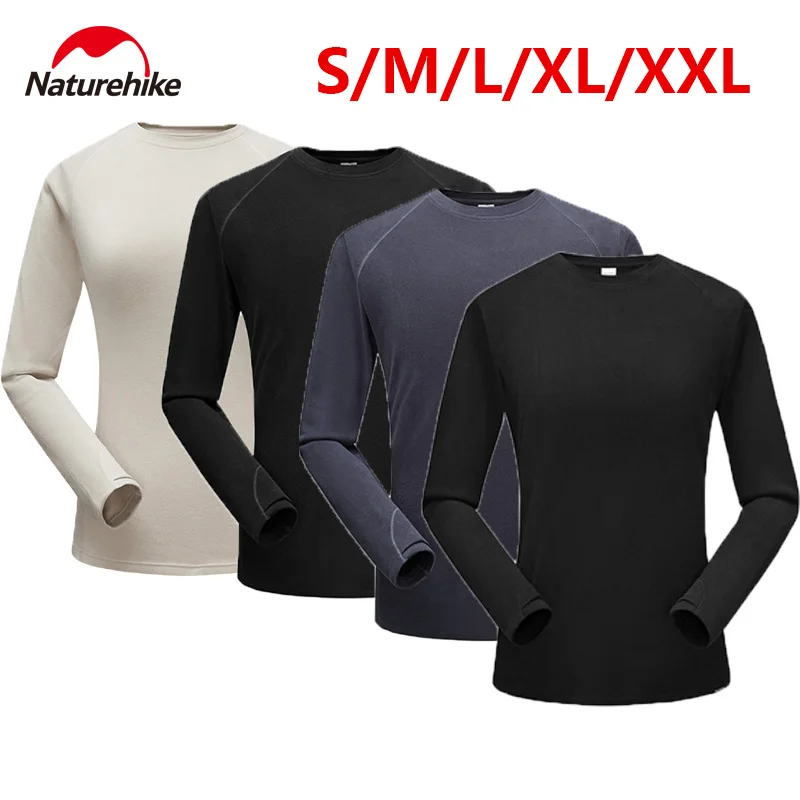 Naturehike Thermal Underwear Fleece Base Shirt Outdoor Keep Warm Comfortable Breathable Undershirt Men/Women Warm Sports Cloth