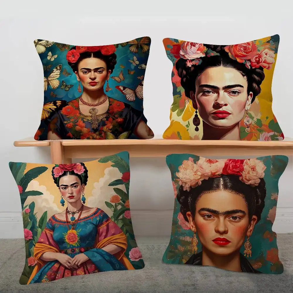 Mini 45*45cm Cushion Cover Pillow Cover Decor Pillowcase Home Pillowcase For Couch Pillow Anime F-Frida K-Kahlo Art
