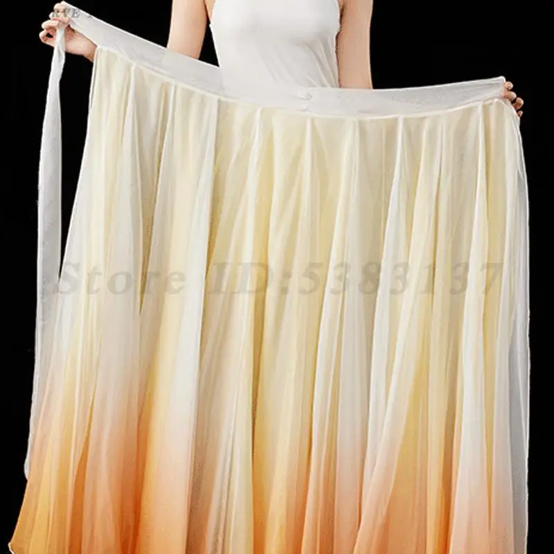 Costumi per Danza Classica, Gonna Sfumata per Spettacoli, Abbigliamento per Performance Cinesi, Elegante Abbigliamento da Balletto e Flamenco per Pratica